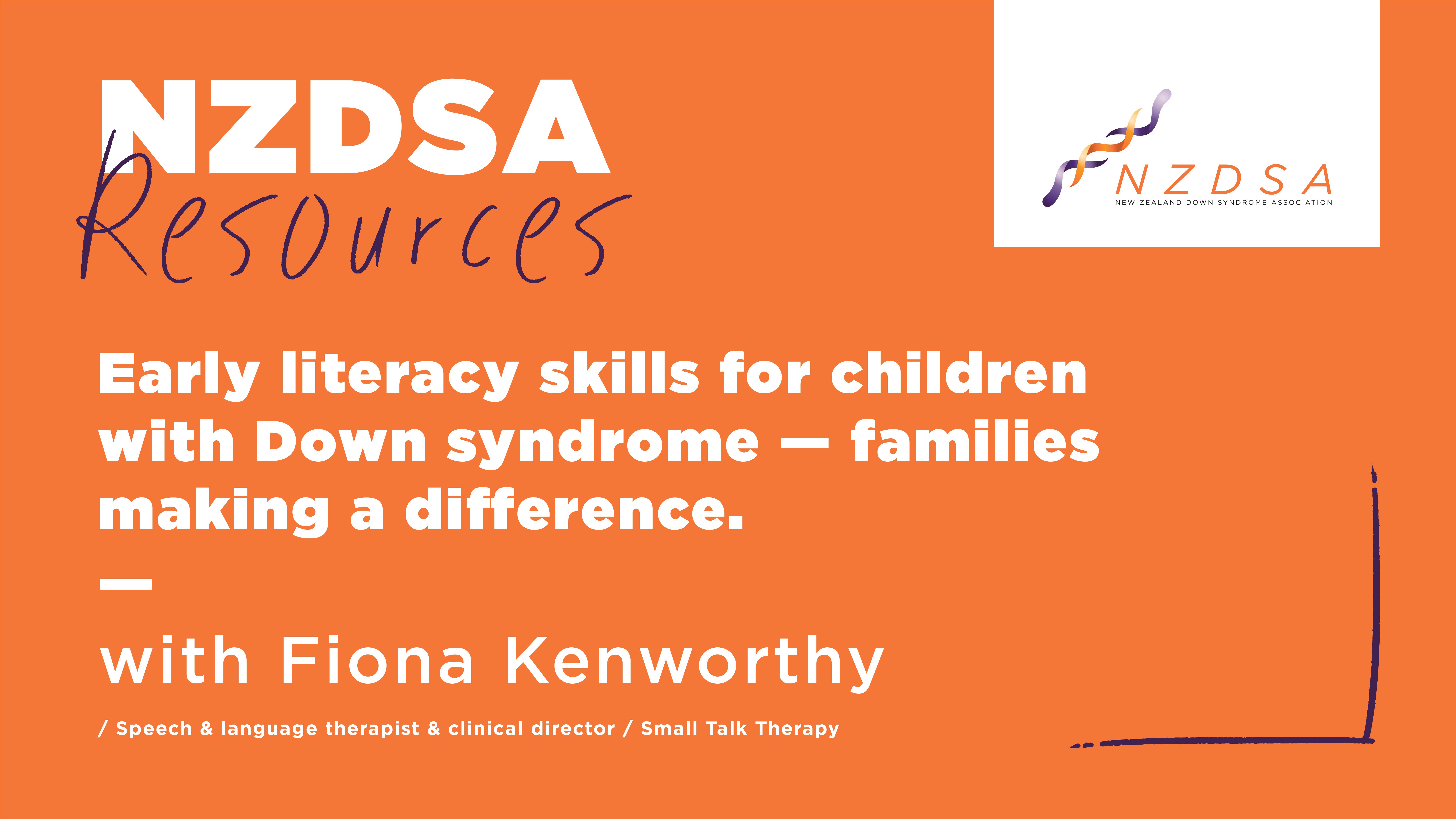 Early literacy skills for children with Down syndrome (WEBINAR)
